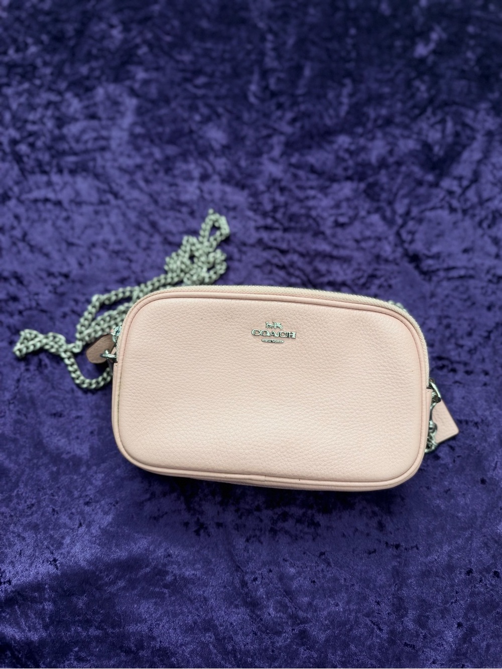 Coach Pale Pink Pebbled Leather Crossbody